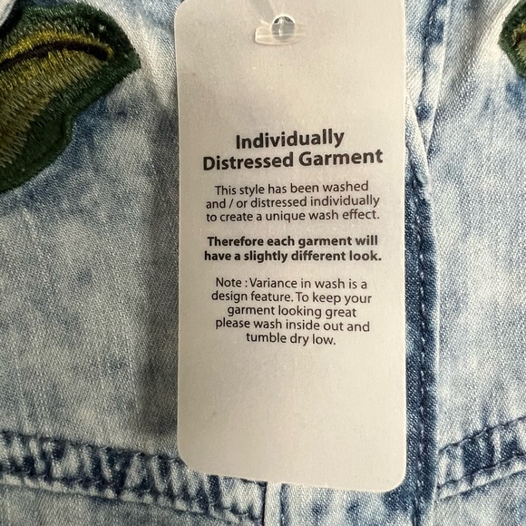 NWT Highway Denim Rose Embroidered Top size 1X - Picture 5 of 7